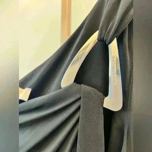 Michael Kors Women's Black One Shoulder Knee Length Dress Size M - Picture 3 of 9